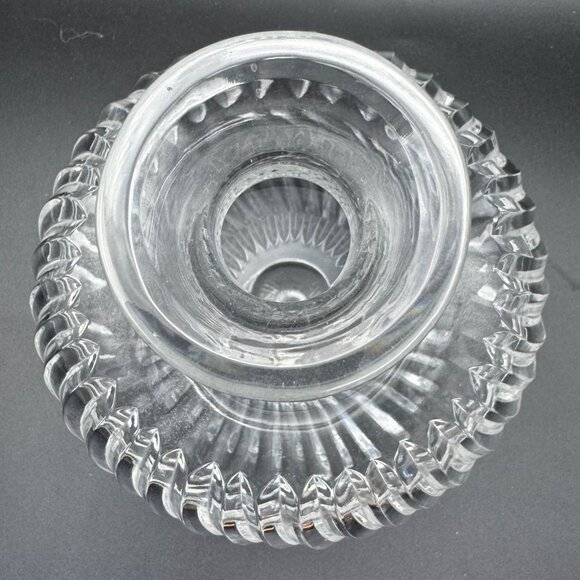 Vtg Towle Leaded Crystal Decanter Ribbed Swirl Design & Stopper Elegant Barware - Picture 7 of 11